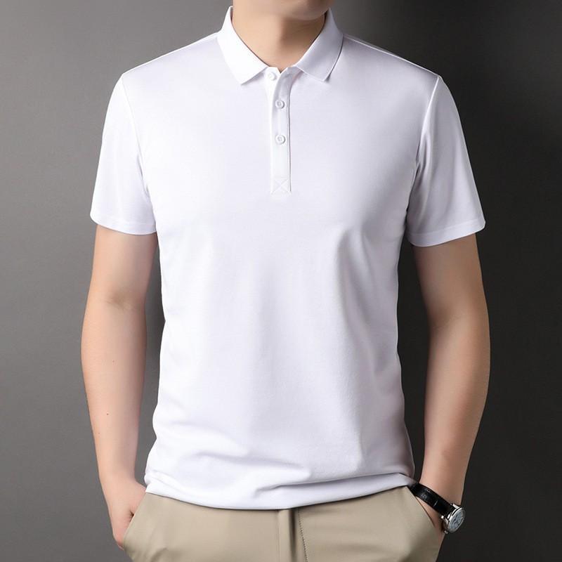 

Summer Color Men s Polo Shirt Fashionable Breathable Middle-Aged Thin Fashion Lapel T-shirt Men