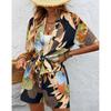 2026 Cross-border Bohemian Short-Sleeve Top & Shorts Set - Strapless Spring/Summer Style