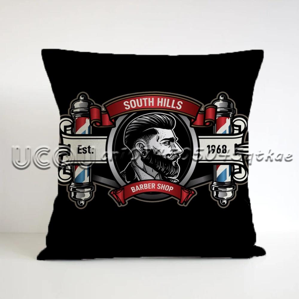 Exquisite Ornaments Unisex Barber Shop Decorative Pillowcase For Pillow Cushion Cover Lounge Chairs Cushions Pillowcases 45X45cm Pillowscover Sofa