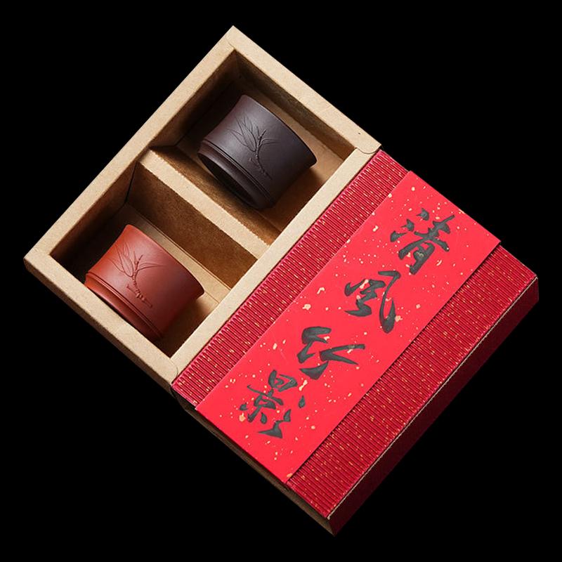 Фиолетовые глиняные чайные чашки для кунг-фу Tao Ding Xuan (Пара)