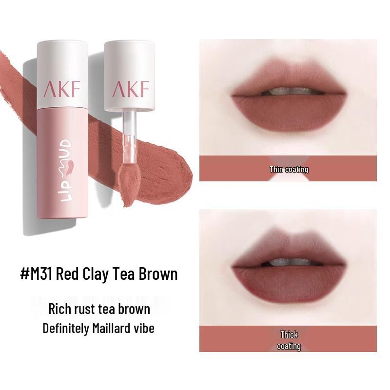 AKF Lippen-Mud: Erschwinglicher Studentenfreundlicher Lippenstift mit Weicher Matter Textur für Herbst/Winter