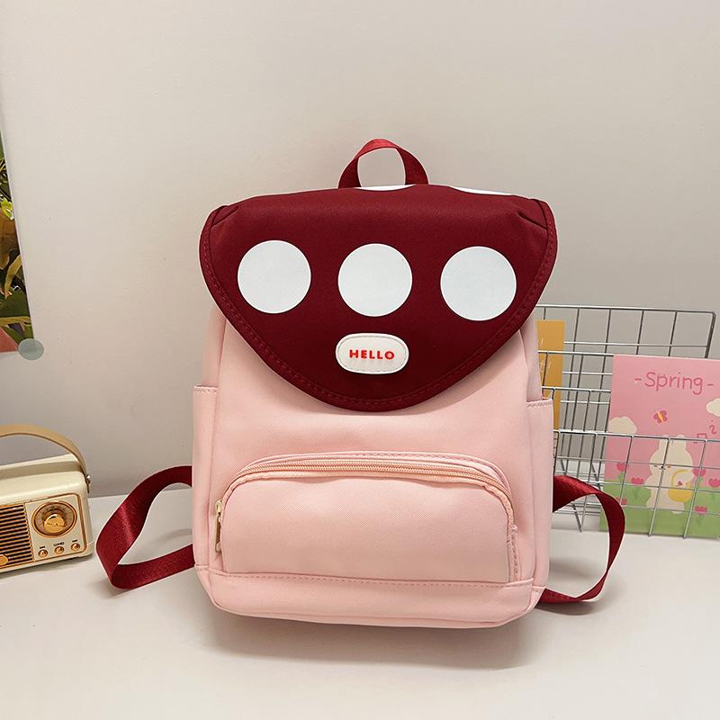 

Children s backpack, little girl, elementary school backpack, cute little fresh mushroom bag, kindergarten schoolbag рожевий