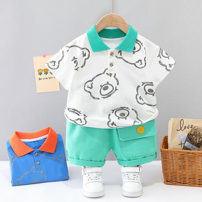Çocuk Giysileri Erkek Bebek/Kız Karikatür T-Shirt + Şort Yaz Seti Giyim Moda Rahat Erkek Eşofman Çocuk Bebek Giysileri Takım Elbise