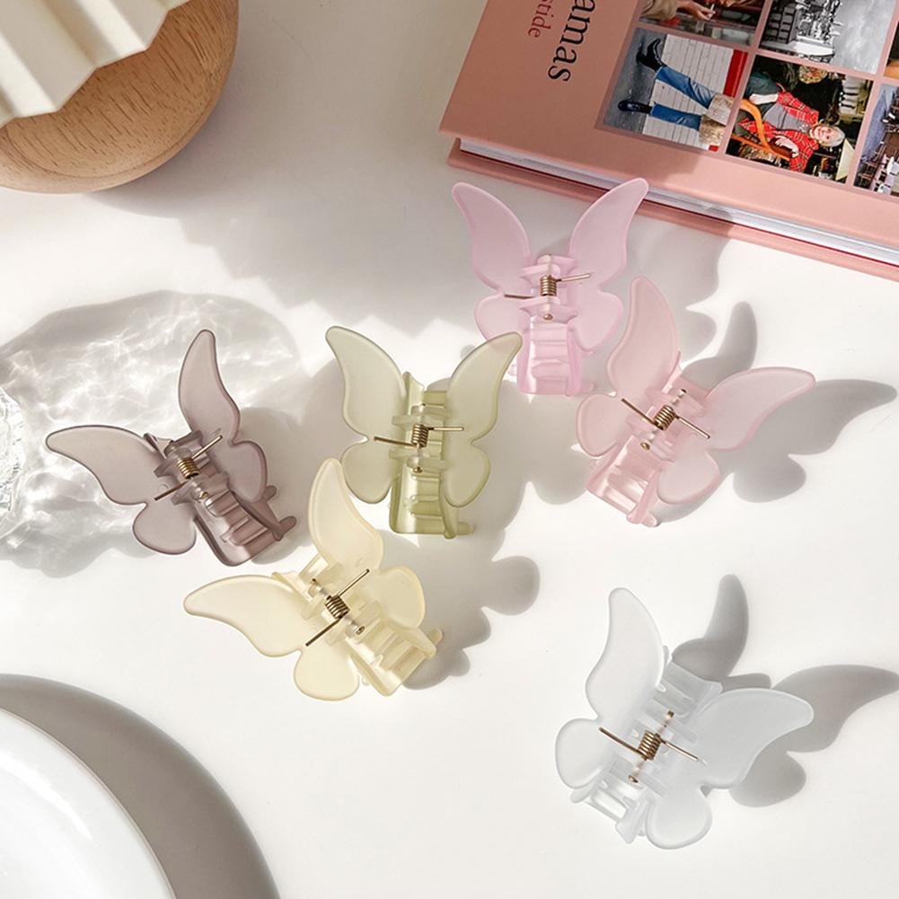 Fashion Butterfly Clamp Clips For Women Elegant Solid Color Hair Accessories For Birthday Gifts