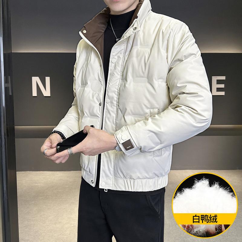 Men s Winter Casual Stand-Up Collar Down Jacket Casual Versatile Stand-Up Collar Jacket m [recommended 47.5-55kg ]