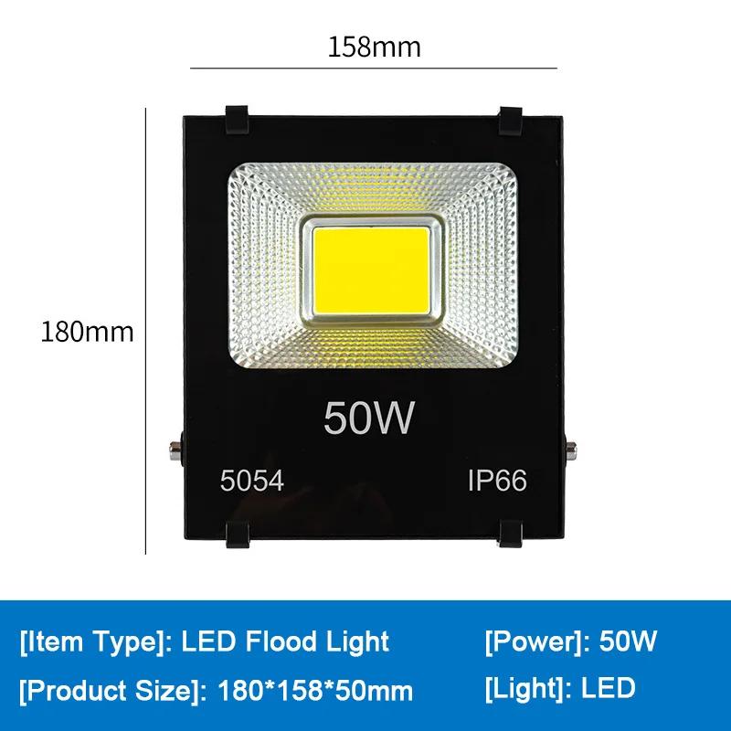 LED Flood Light 10W 20W 30W 50W 100W 200W IP66 Waterproof Floodlight Outdoor Spotlight Reflector Wall Light Street Light