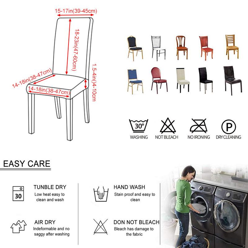 Stretch-wasserdichte Stuhlhussen für Esszimmer, Schonbezug für Stuhl, Hotel, Wohnzimmer, Küche, Esszimmerstuhlbezug