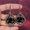 Black Onyx Earring Copper Wire Wrapped Handmade Jewelry Gemstone Drop Earrings