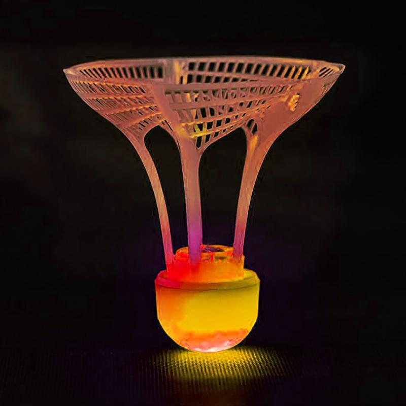 1 ks Větruodolné svítící badmintonové míčky do tmy Super odolné plastové nylonové se světly