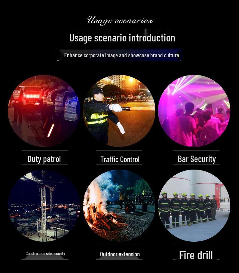 Rechargeable 29CM LED Glow Stick & Traffic Baton