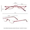 Sighttoo Half Rim Women Reading Glasses Eyeglasses Ultralight Clear Presbyopic Glasses Portable Gift Eyeglasses Frame For Men +2