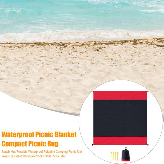 Strandmatte, tragbare, wasserdichte, faltbare Camping-Picknickmatte, verschleißfeste, feuchtigkeitsbeständige Reise-Picknickmatte