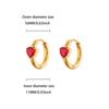 Niche Cold Wind Fashion Heart-shaped December Diamond Earrings Women's Personality Versatile K Golden Ear Jewelry