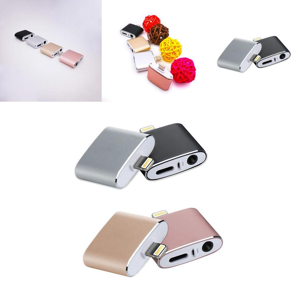 For X Iphone Xs Max 8 7 Plus 2 In1 To Audio Headphone Adapter Cable Charger