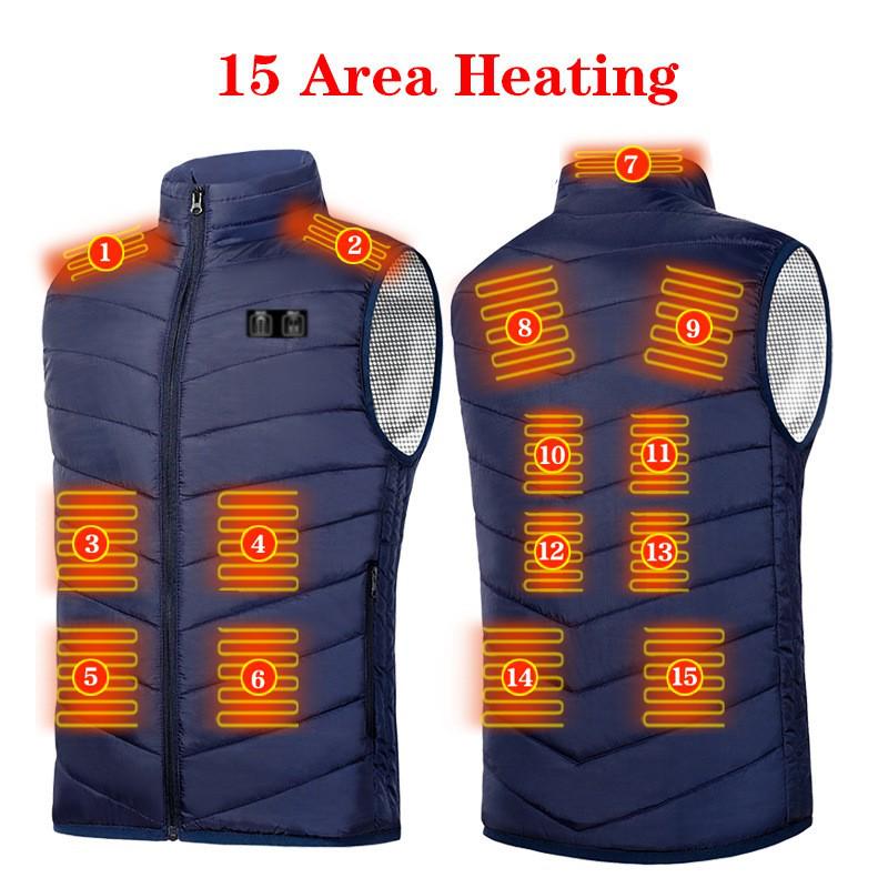 Smart Heating Vest with Graphene Technology – Available In 9, 13, 15, and 17 Heating Areas for Men & Women