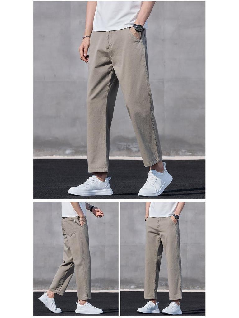Men's Slim Straight Loose Business Casual Wide-Leg Pants for Spring/Summer
