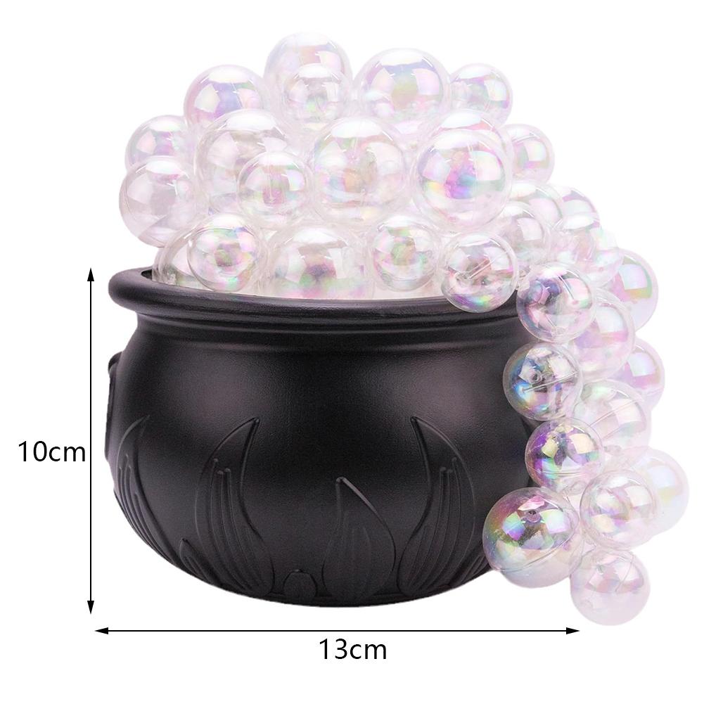 Halloween Decorations DIY Bubbling Cauldron Set with 40 Clear Balls/Led Light Cauldron Candy-Bowl Ornaments Indoor Decorations