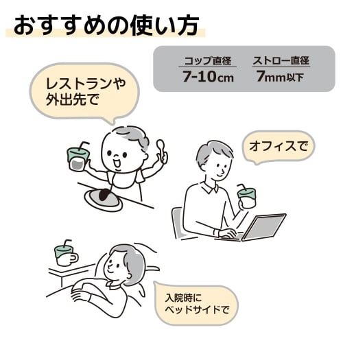 Bitatto Mug with Spill-Proof Silicone Lid for Babies, Desk Work, and Nursing Care (Clear)