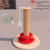Vertical Sisal Cat Scratch-Resistant Post with Cat Teaser Toy for Self-Amusement and Boredom Relief