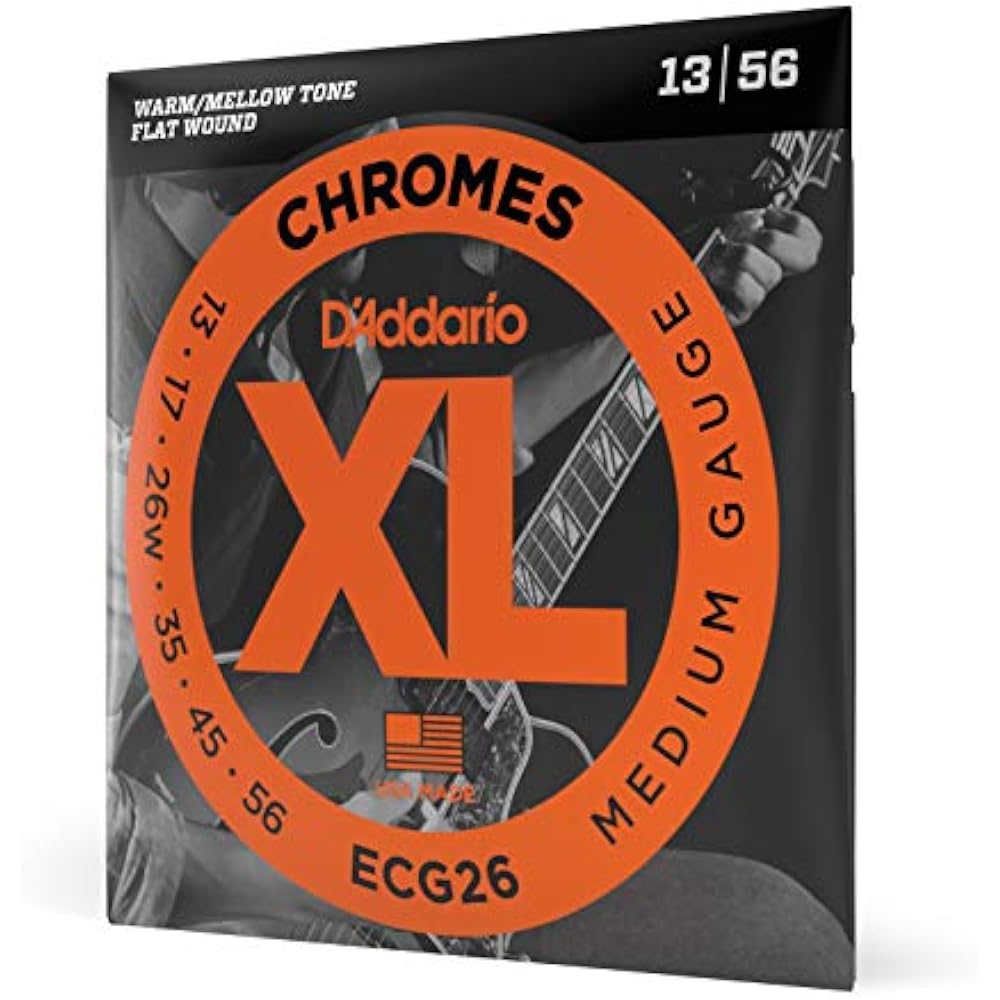 D Addario Daddario Electric Guitar String Flat Wound Medium .013-.056 ECG26 [Domestic Genuine]