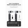 WEST BIKING Portable Bicycle Pump 300PSI High Pressure Bike Air Pump Bike Tire Inflator Schrader Presta Valve Cycling Hand Pump
