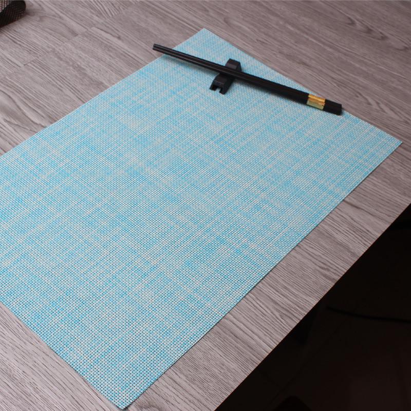 1Pc 45x30cm Rectangle Tesslin PVC Placemat Dining Table Mat Cafe Anti-slip Hot Bowl Pad Cup  Coaster