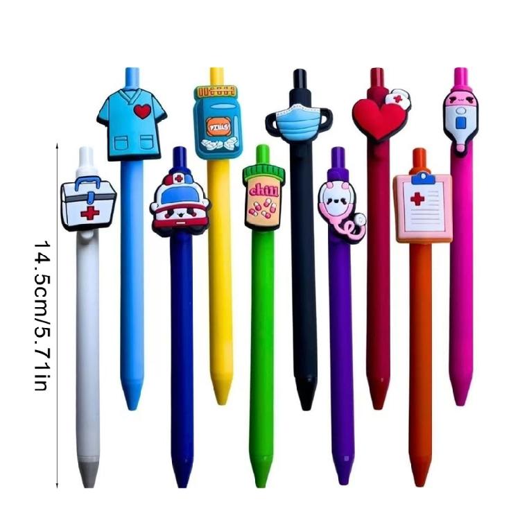 Neuartiger Gesundheits-Gelstift 0,5 MM Spitze Einziehbarer Gelstift Schnelltrocknend Glattes Schreiben zum Schreiben Notieren Journaling