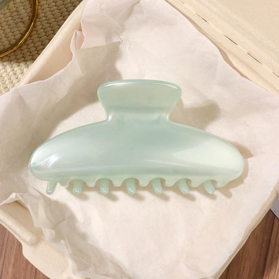 Hair Claw for Women, Semi-Transparent Pearlescent Tones Hair Clip, Large Size Back Head Hair Claw for Thick Long Hair