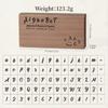 70 Pcs Wooden Handle Wooden Rubber Stamp Set Standard Size Crafting Alphabet Letter Stamp Precise Durable Standard Seal Stamp
