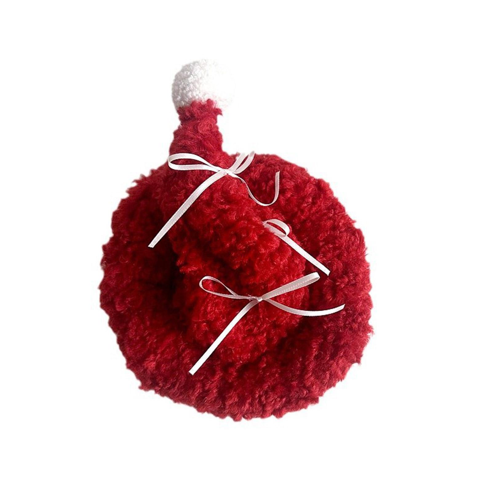 

Christmas Hairpin Christmas Hat Shape Bowknot Headwear Bunches Clip Elegant Furry Hair Clip Photo Props