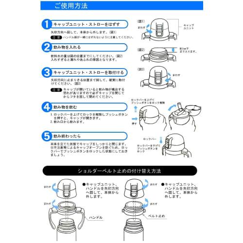 Skater Two-Handed Stainless Steel Water Bottle with Straw 350ml Baby Mug Curious George STWM3N-A