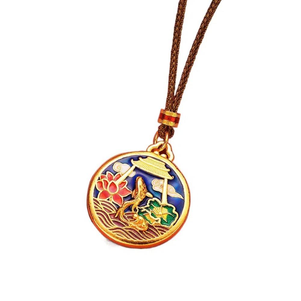 Butterfly Flower Pendant Necklace Hollow Collarbone Chain Chinese Style Necklace  Thailand