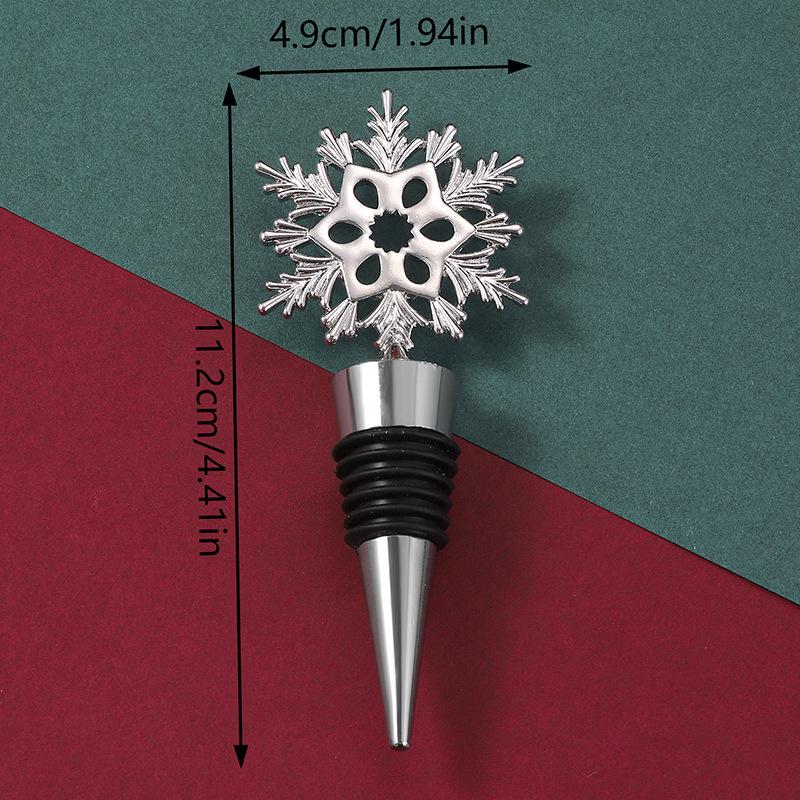 

Рождественская пробка для вина «Снежинка», пробка для винной бутылки из цинкового сплава, праздничная пробка для герметизации и сохранения вина серебряный