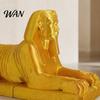 Ancient Egypt Statue Egyptian Sphinx Collectible Figurine, 3D Printed Mini Statue, Office Desk Decoration Vintage Souvenir Ornament for Home