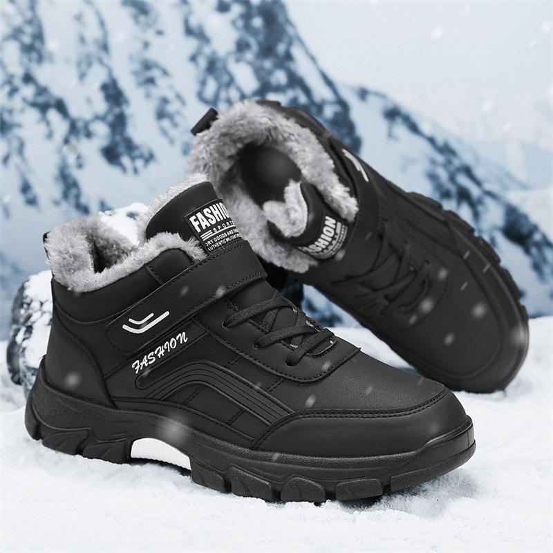 Stiefel Herren Outdoor Herrenschuhe Herren Winterstiefel Wandern Stiefeletten Plüsch warm Herren Arbeit Baumwollschuhe Schuhe große Größe 48