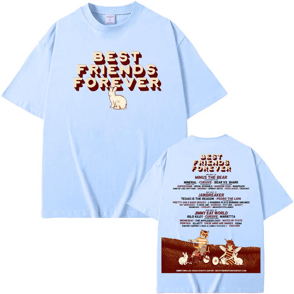Best Friends Forever 2025 T Shirt Short Sleeve Fashion Round Neck Tee-shirt 100%Cotton Soft Tshirt Summer Tops