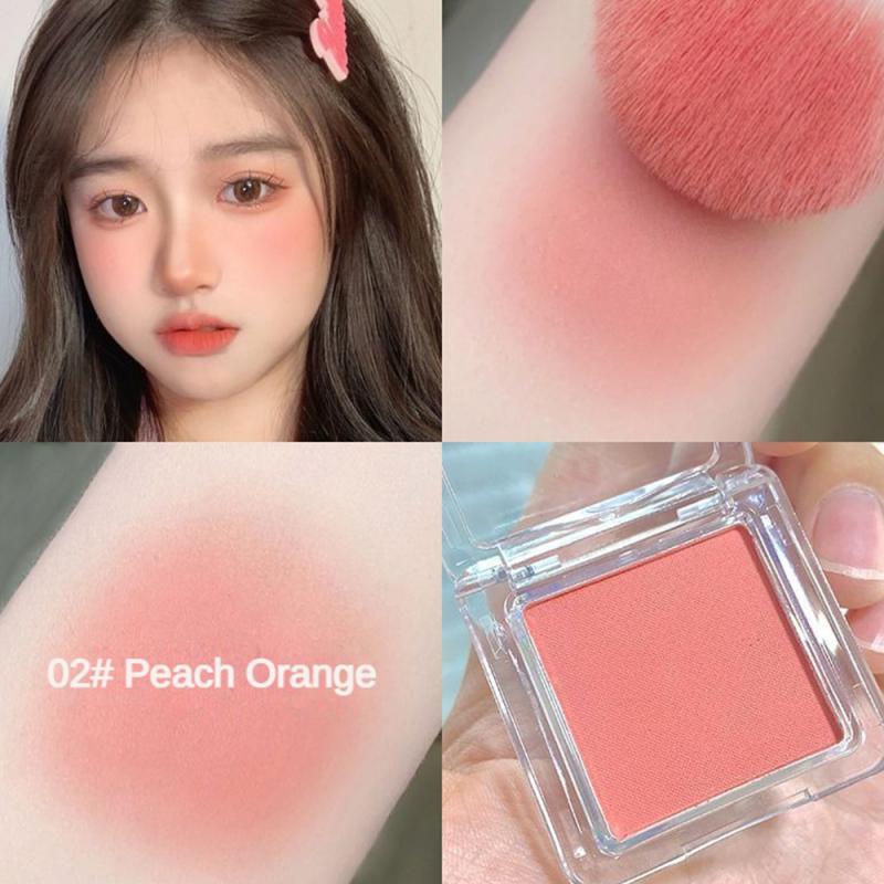 Face Blusher Matte Natural Cheek Tint Brighten Face Waterproof Face Contouring Cosmetics Blush Powder Soft Female Makeup Brighten Face Makeup Blush