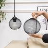 Artistic Iron Flower Net Retractable Lampshade for Home and Courtyard