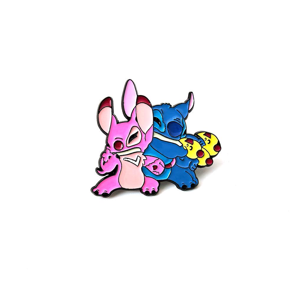 Stitch & Angel Anime Brooch: Star Baby Cartoon Badge Accessory