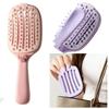Purple Color Anti-Static Massage Comb Foldable Hair Brush New Self-cleaning Hair Brush