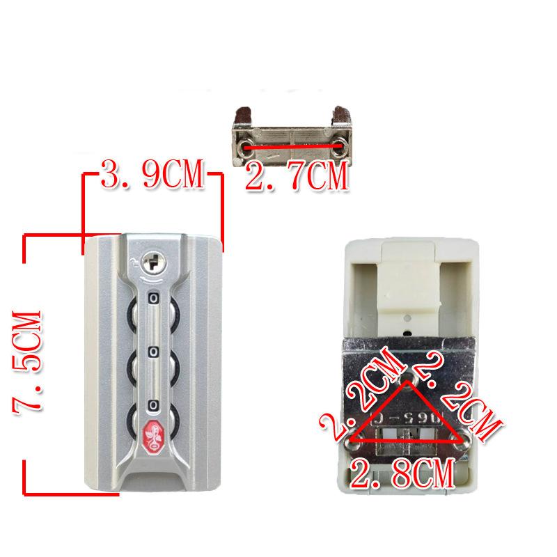 For 065C Customs Locks Luggage Compartment Code Locks Buckle Trolley Case Travel Luggage Anti-Theft Replacement Code Locks