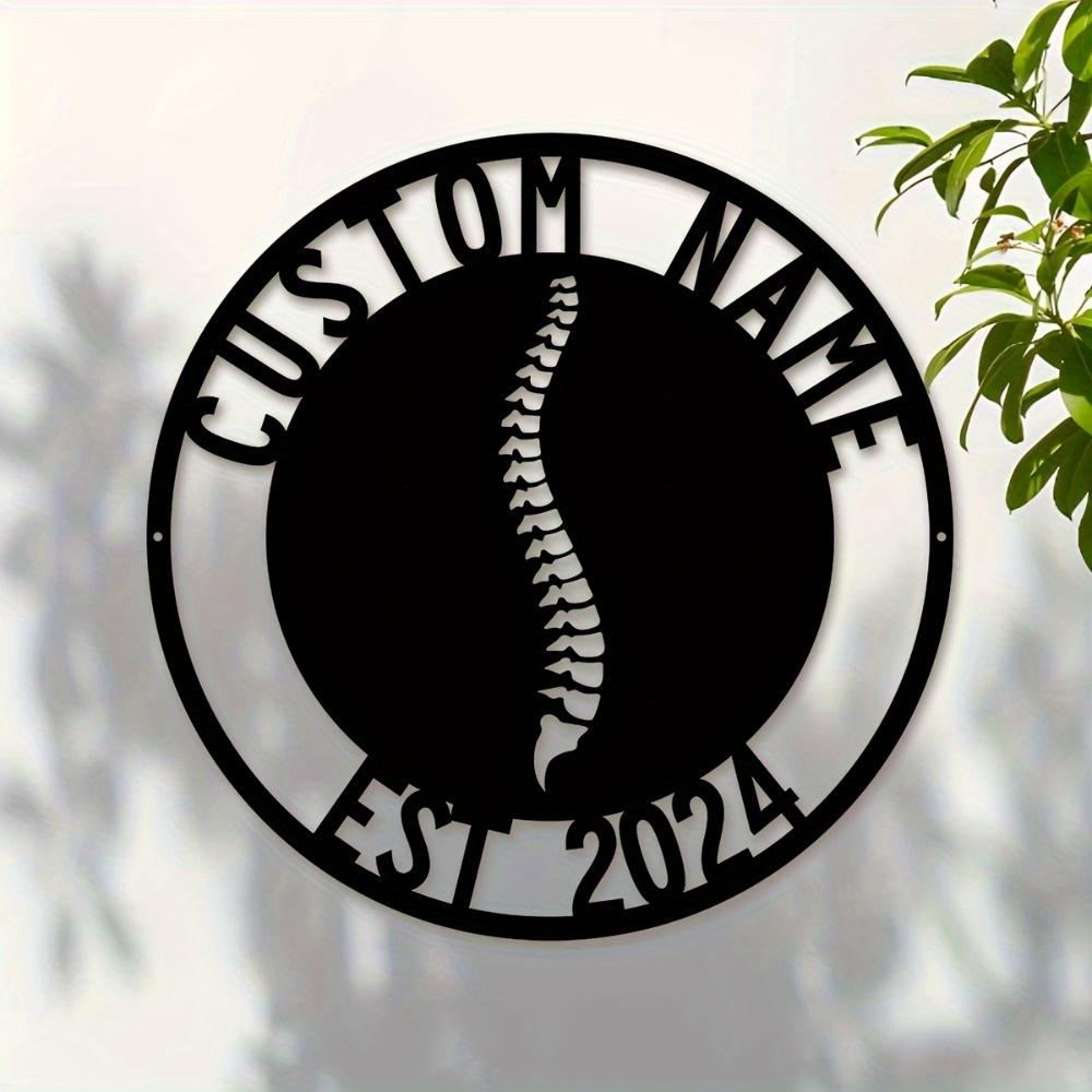 Custom Metal Wall Art Personalized Name Sign Rustic Home Decor Engraved Family Name House Number Easy Hang