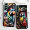Macaw Pirate Phone Case For Samsung Galaxy S22 S25 Ultra S21 S10 Plus S26 Edge S20 S23 S24 FE Cover Silicone Soft TPU Clear