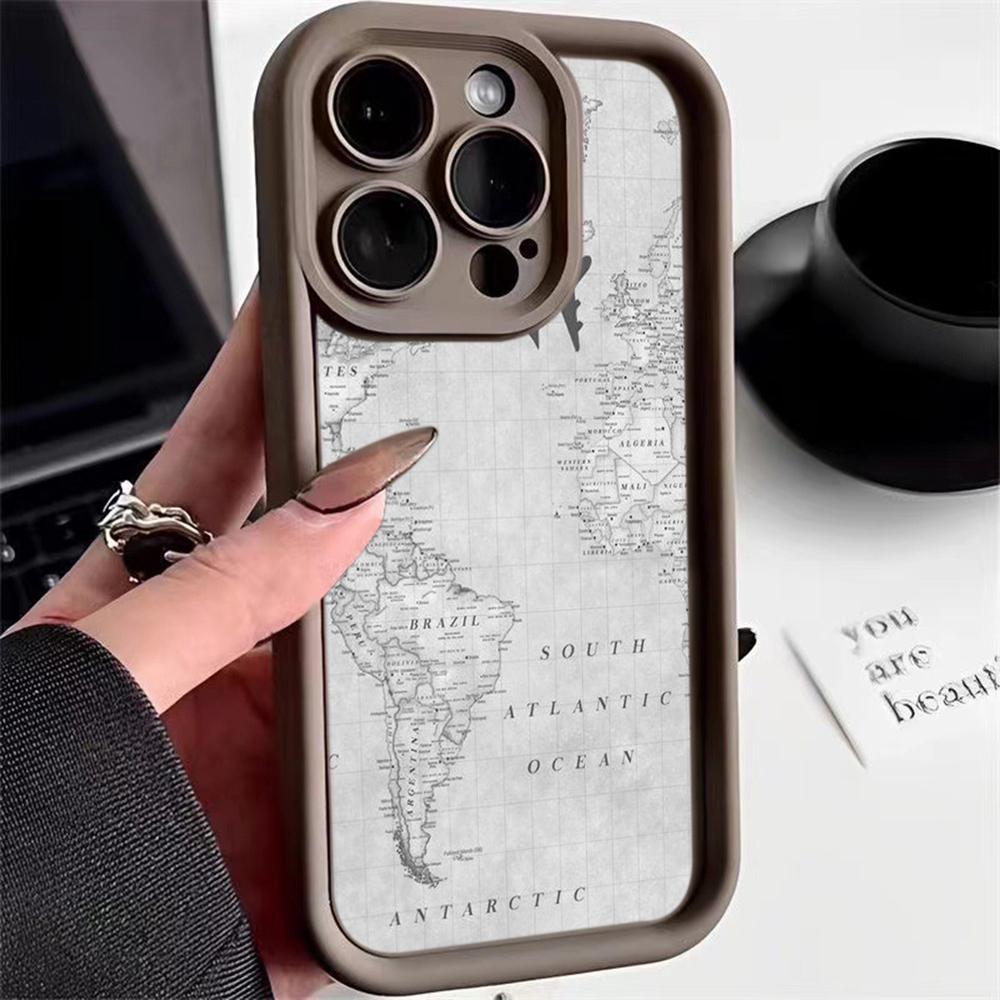 Ae89 Map aircraft trajectory Protective Phone Cases for Samsung S24 S23 S22 Ultra A15 A14 S21 FE A54 A12 A25 A35 A53 Angel Eyes TPU Back Cover