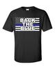 Trenz Shirt Company Back The Blue American Flag Unisex Short Sleeve T-Shirt