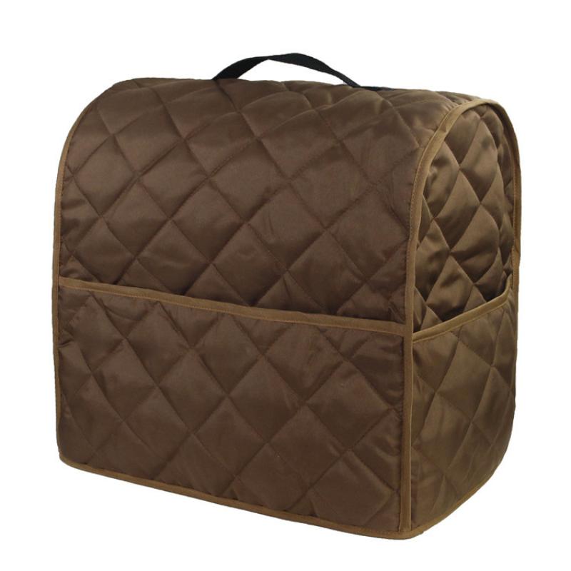 

Standing Blender Dust Cover Multi-Color Quilted Diamond Pattern With Side Pocket Polyester Taffeta Appliance Protector Anti Dust коричневий