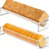 1PC Simple European Acrylic Rectangular Tray Display Rack for Dessert Biscuit Storage Fruit and Food In Restaurants Cake Stand