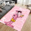 Pink Cartoon Panther with Drink suitable as a non-slip mat for the living room or bedroom sofa