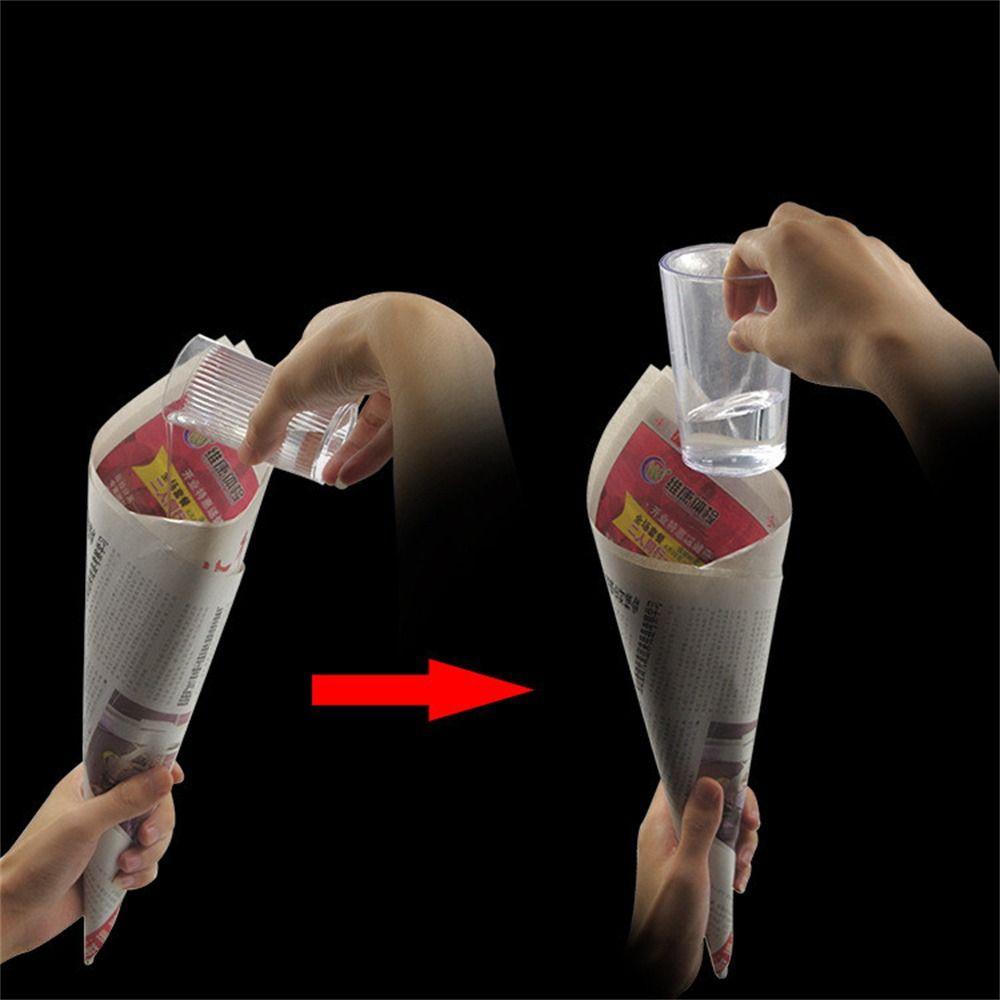 Magic Props Glass Magic Tricks Gimmick Magic Cup Trick Comedy Glass In Paper Cone Street Stage