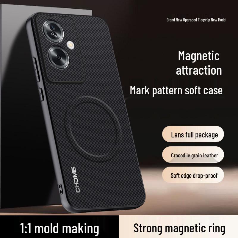 OPPO A79 5G Protective Case: Full Coverage, Anti-drop, Magnetic Buckle, High-end Fashion, Mark Texture